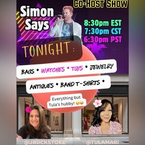 SIMON SAYS Fab Fridays NEW ITEMS TONIGHT! Bags, watches, toys, Band T’s & more
